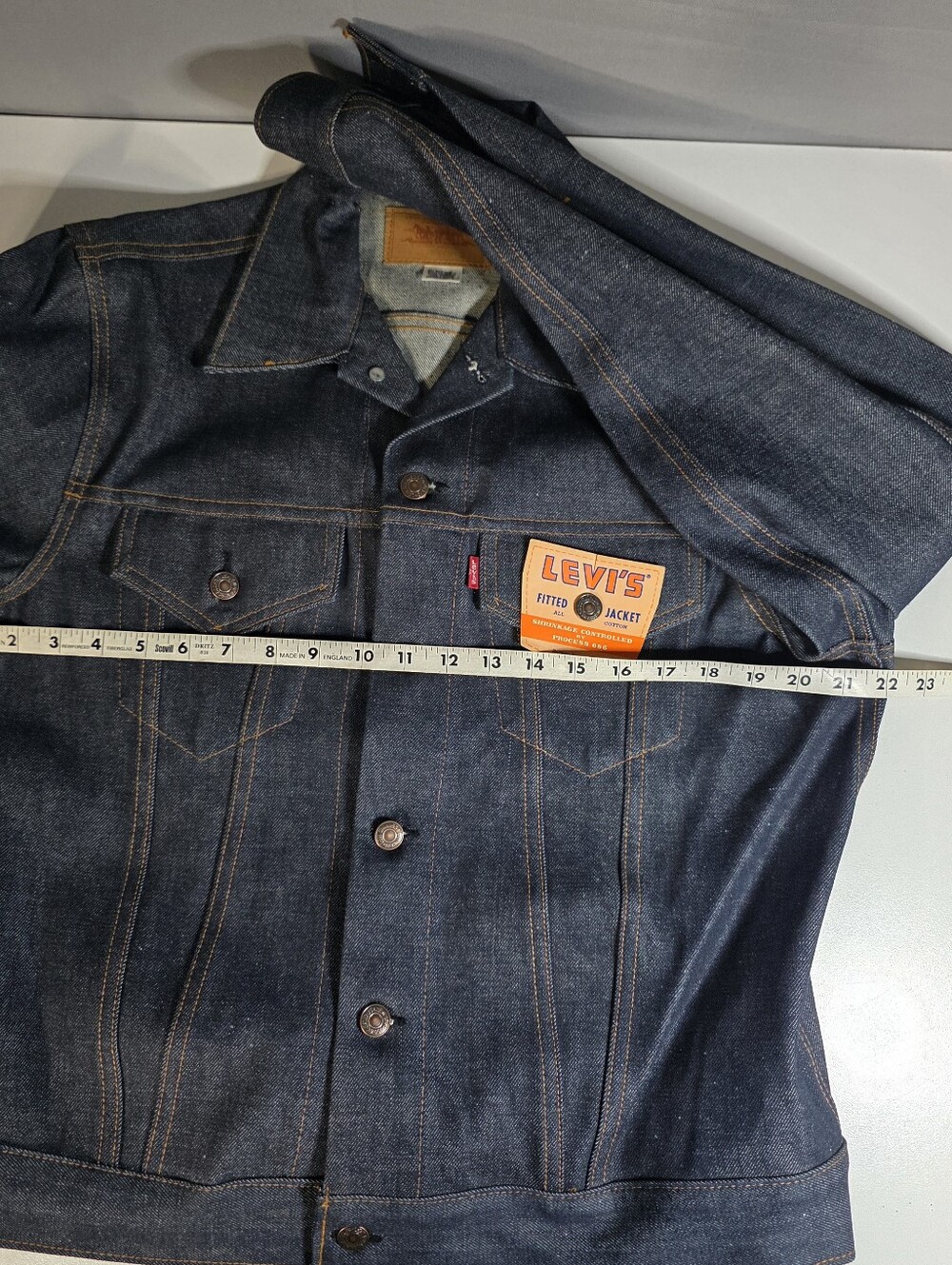 Levi's New Deadstock Vintage 1971-73 Denim Trucker Jacket Size 42 (L) - Picture 12 of 16
